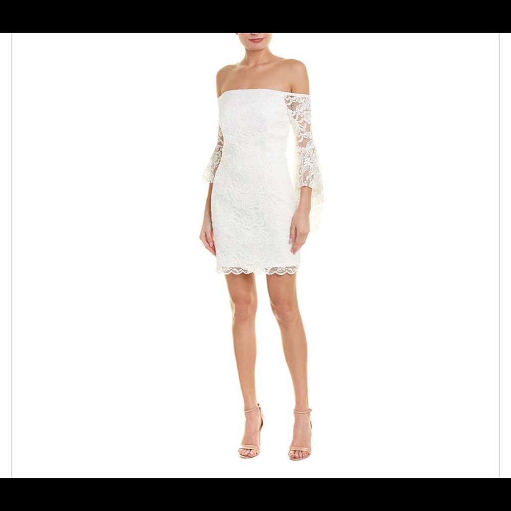 Milly Lace Off-the-Shoulder Selena Dress in White